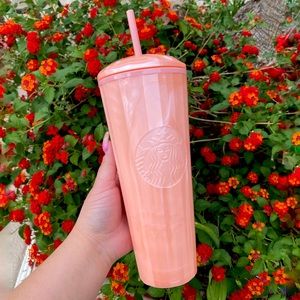 Starbucks Pink Pearl Marble Dome Tumbler